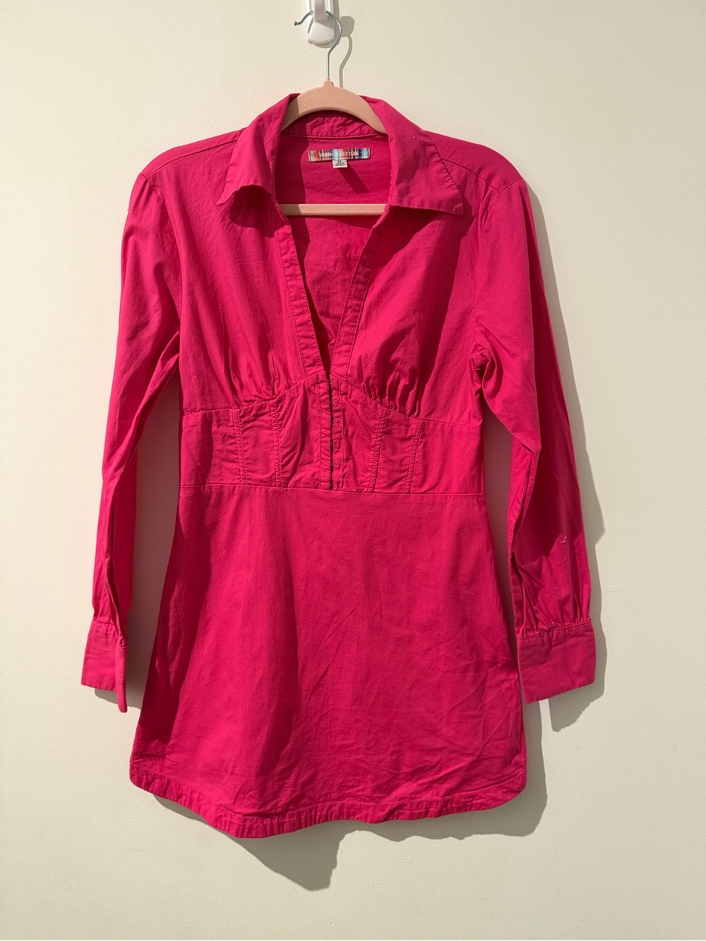 Urban Outfitters Hot Pink Collared Top - Picture 3 of 5